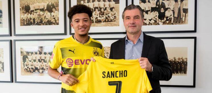 Sancho joined Dortmund in August 2017