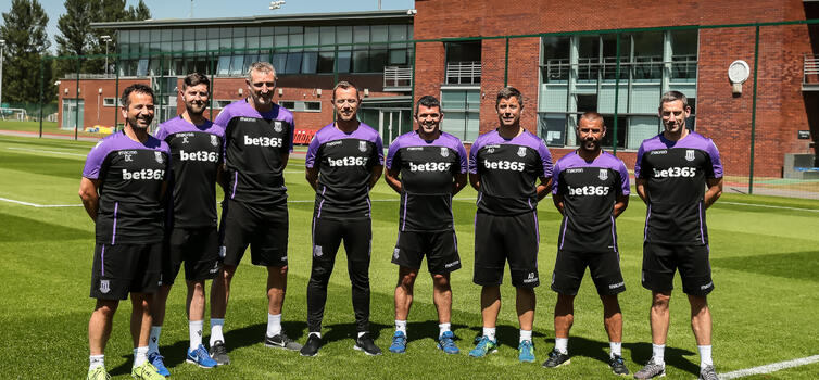 Left to right: Carolan, Carnall, Sale, Rowett, Davidson, Quy, Phillips and Delap