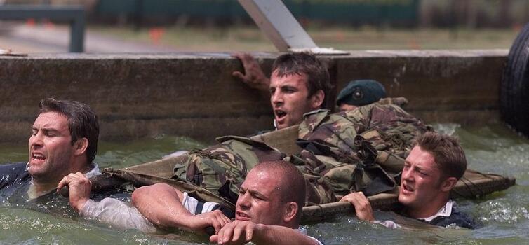England trained with the Marines shortly before the 1999 Rugby World Cup