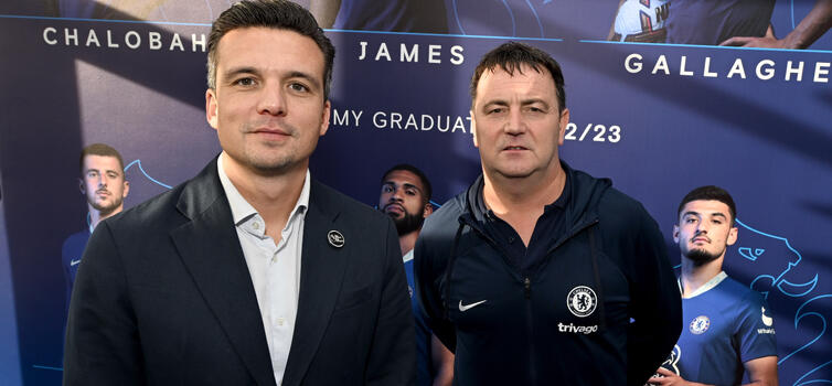 Left: Neil Saunders, the Premier League's Director of Football; right: Neil Bath, Chelsea's Director of Football Development