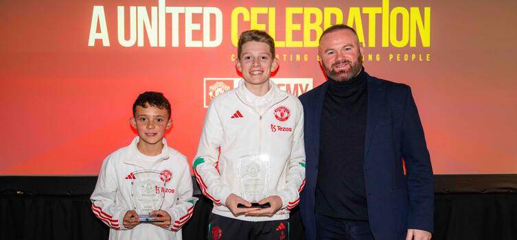 Wayne Rooney was Manchester United's guest of honour, but it was their young players who took centre stage 