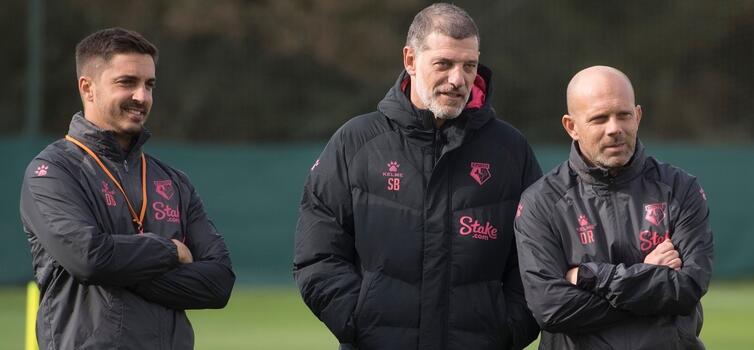 Bilic (centre) with Butorovic (left) Racunica (right)