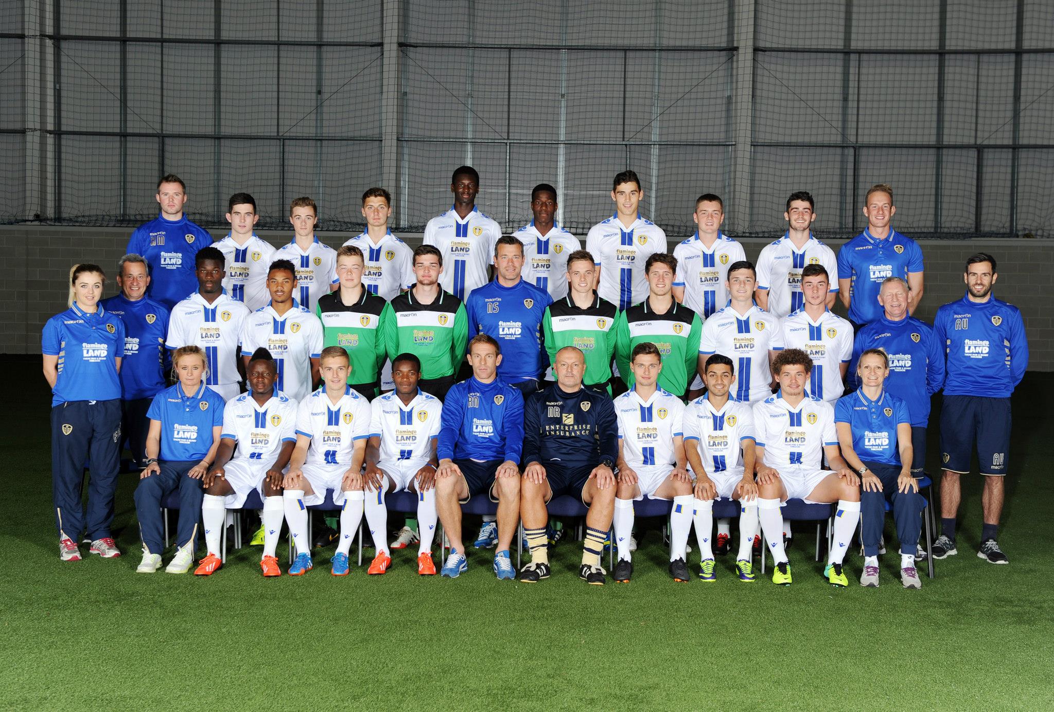 Leeds Academy team: Cook is back row, second from the left