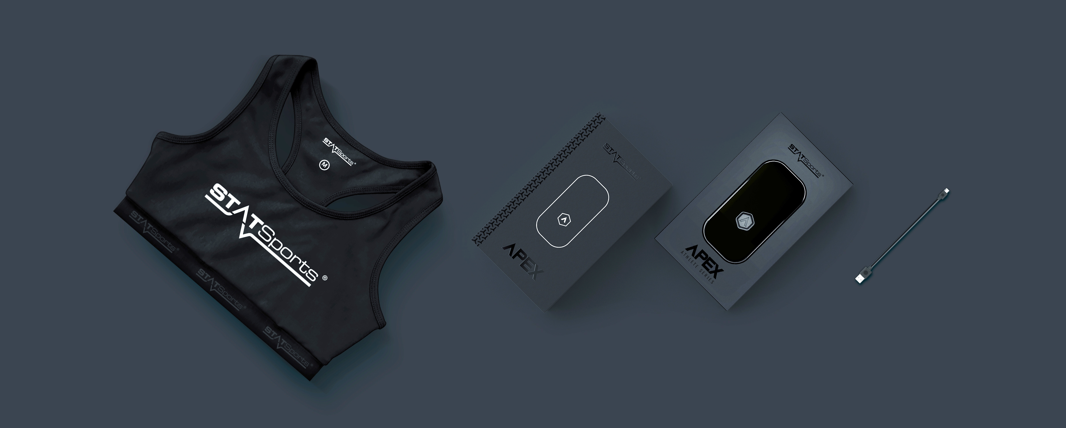 Athlete Series: Vest, boxed Apex pod and USB cable