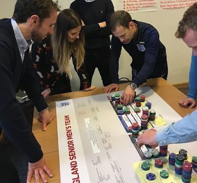 Gareth Southgate and Dan Ashworth were among those at the FA to do the poker chips exercise 