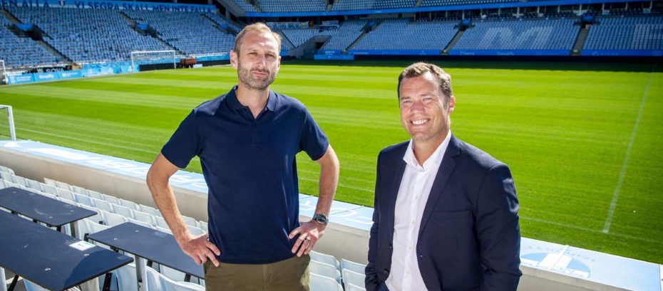 Andreas Georgson with Malmo's Director of Sports Daniel Andersson