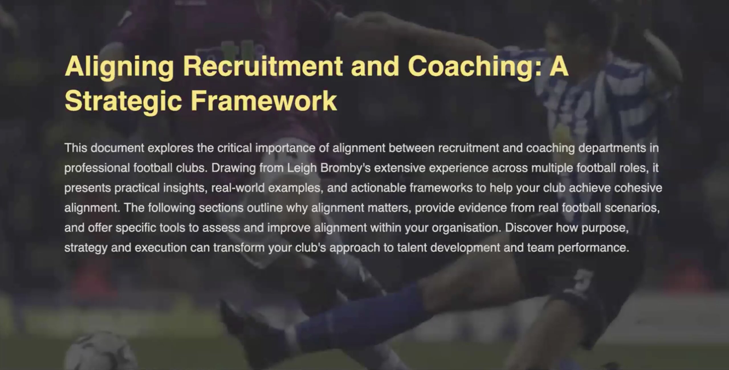 Leigh Bromby: Aligning Coaching & Recruitment