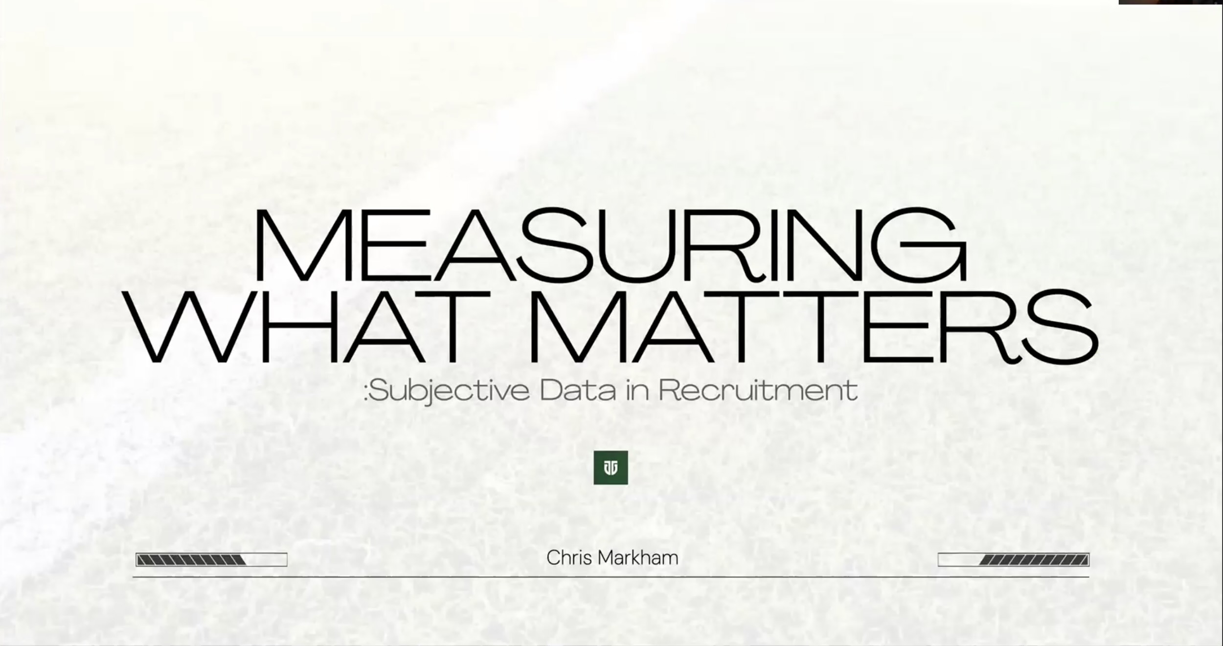 Chris Markham: Measuring What Matters