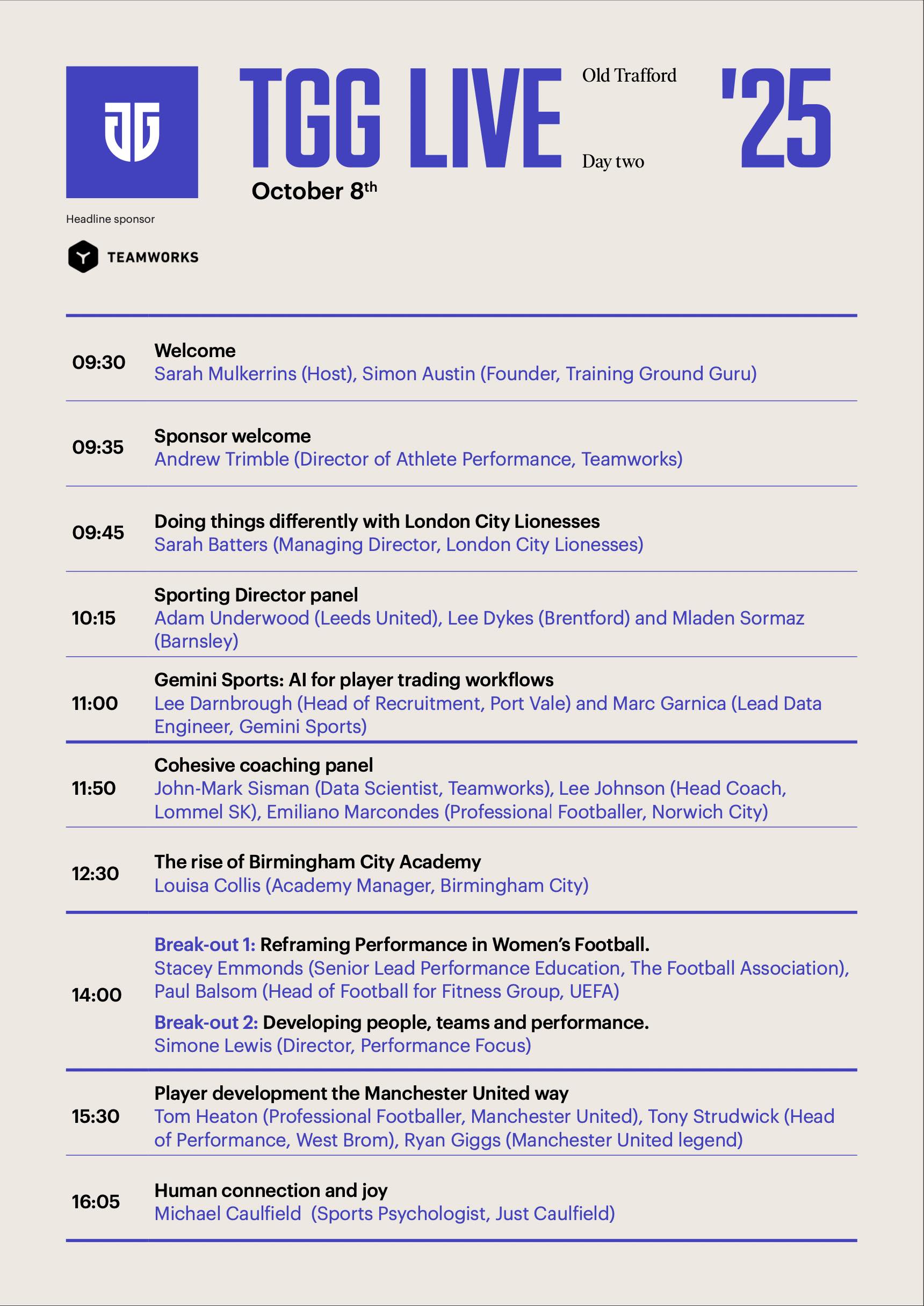 Day Two agenda Day Two agenda