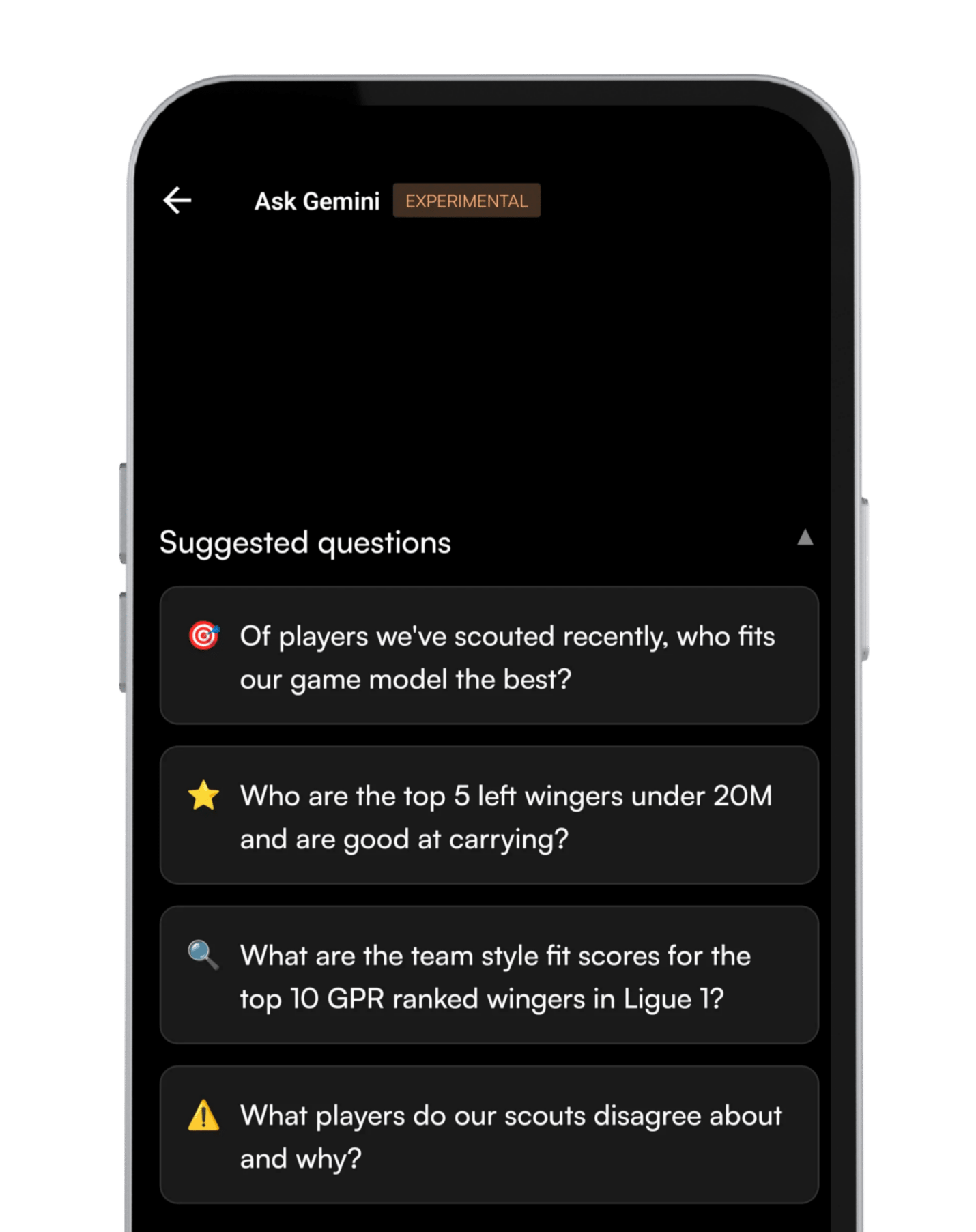Screen containing lots of data