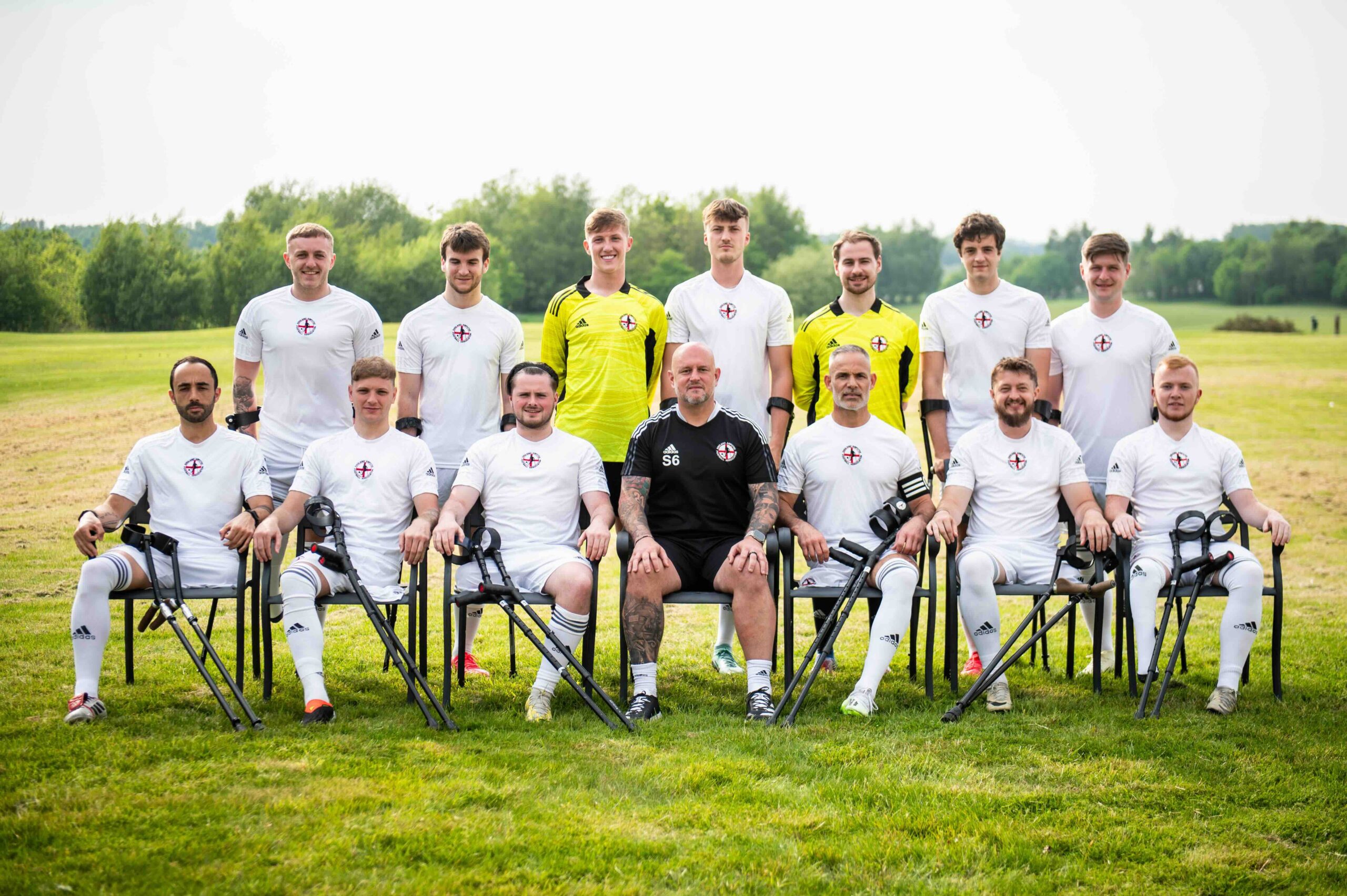England's amputee team before the tournament in Poland